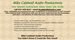 Desktop Screenshot of mikecaldwellaudioproductions.com