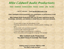 Tablet Screenshot of mikecaldwellaudioproductions.com
